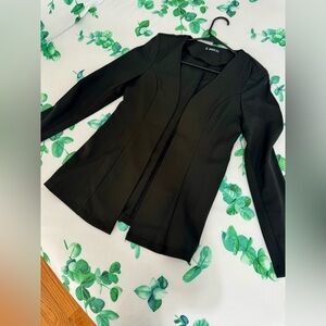 Elegant black silky blazer